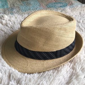 Cream Fedora with black ribbon